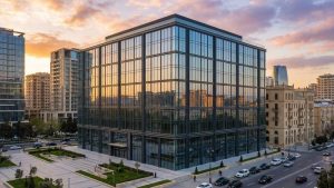 ProGlass tərəfindən tamamlanmış müasir kommersial bina layihəsi