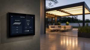 Mobil tətbiq vasitəsilə idarə edilən motorlu avtomatik pergola sistemləri