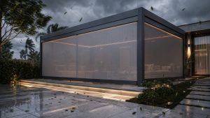 Motorlu avtomatik pergola sistemləri və zip pərdənin sinxron işləməsi